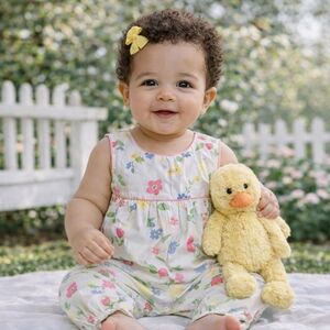 TBBC The Beaufort Bonnet Company Floral Sleeveless Romper | 12-18 Months